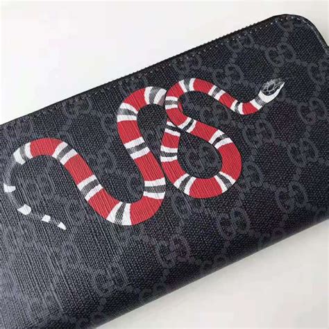 gucci supreme kingsnake wallet|Gucci wallet snake cheap.